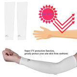 1 Pair UV Protection Arm Sleeves Warmers Safety Sleeve Nylon Sun Sleeves Long Arm Cover Cooling Warmer for Running Golf Cycling