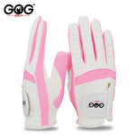 1pair left and right hand Golf Gloves children Boys grils fabric 2 colors white pink blue soft and breathable sports glove new