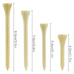 Bamboo Golf Tees Package of 1000 pcs 42mm 54mm 70mm 83mm