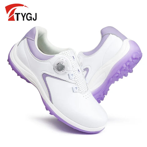 Golf shoes, women's waterproof shoes,ultra-fine leather, anti-side-slip, lightweight, non-spike sports shoes for women