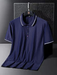 Plus Size 8xl 7xl Men's Polo Shirts Summer Ice Silk Short-sleeved Tee Breathable Cool Quick-dry Nylon Polos Golf T Shirts Male