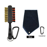 Golf Brush Golf Club Head Cleaning Brush Double Side Brass Nylon Golf Groove Cleaner with Keychain
