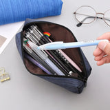 Small Pencil Bag Zipper Makeup Brush Holder Canvas Pencil Case Pouch