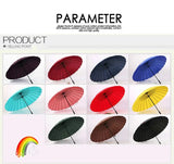 umbrella 24 Rib straight 24K large golf umbrellas outdoor 2-3 People Luxury Large Windproof parasol