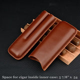 Man-made Leather Cigar Case 2 Tube Cigar Holder Mini Humidor Travel  Box