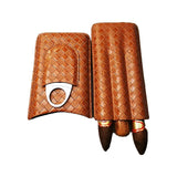 Cigar Case with Cigar Cutter Leather Humidor 3pcs Cool Gadgets
