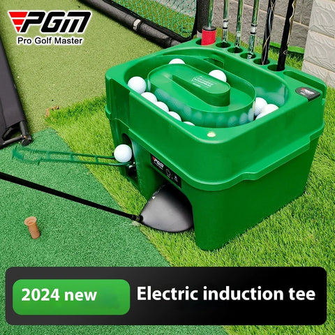 PGM Electric induction Golf serve Machine ABS Material Automatic Golf Ball Dispenser Clubs Holder Golf Training Service