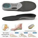 1 Pair Plantar Fasciitis Orthotic Shoe Inserts Arch Support Gel Comfort Shoe Insoles Athletic Running Insoles For Women And Men